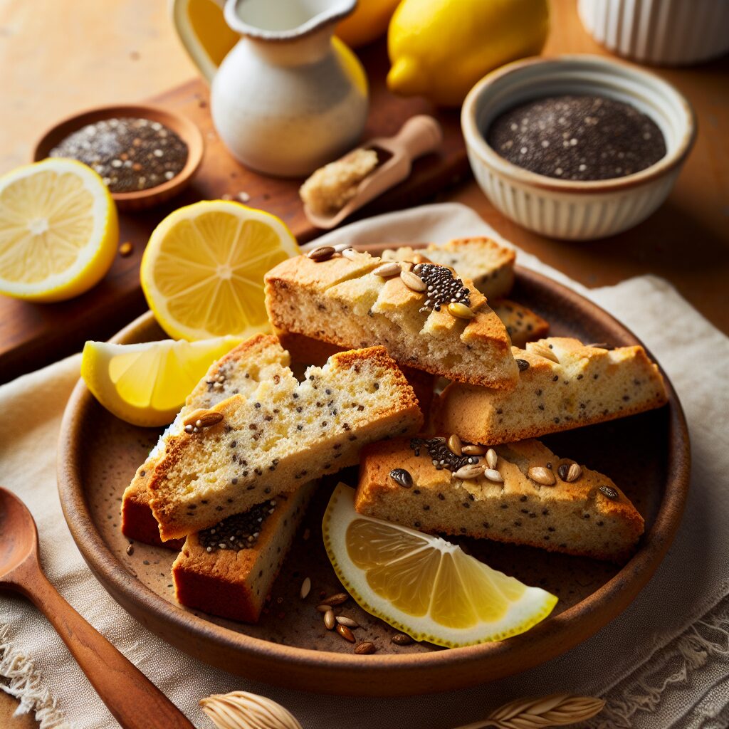 biscotti senza glutine al limone e semi di chia per uno snack leggero e salutare