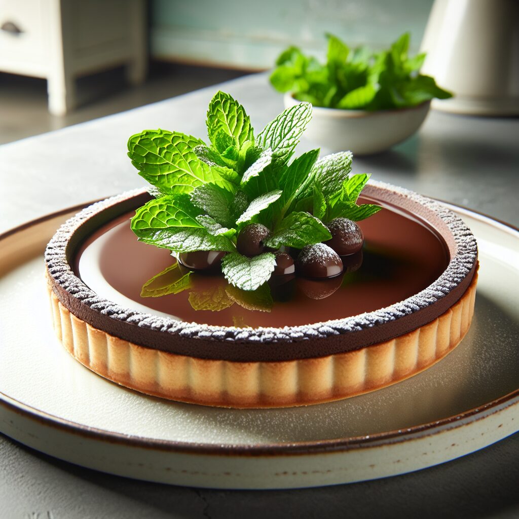 torta senza glutine al cioccolato e menta per dessert rinfrescanti