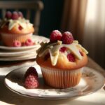 muffin senza glutine ai lamponi e cioccolato bianco per colazioni romantiche