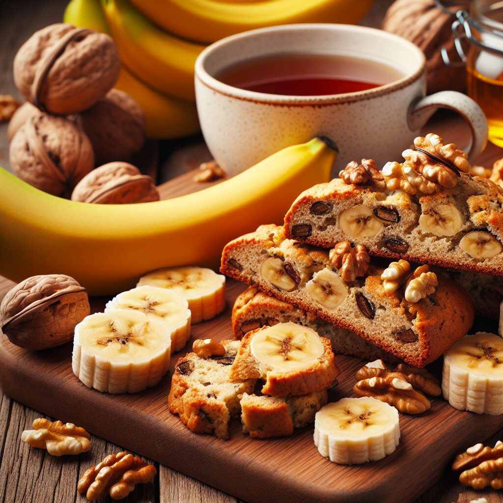 biscotti senza glutine alla banana e noci per colazioni nutrienti