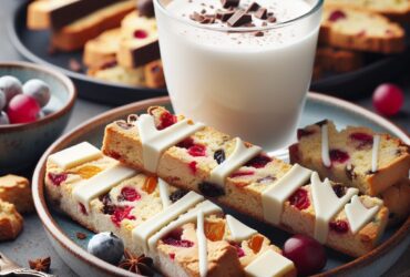 biscotti senza glutine al cioccolato bianco e frutti rossi per merende dolci e acidule