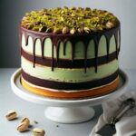 torta senza glutine alla crema di pistacchio e cioccolato per un dessert ricco e gustoso