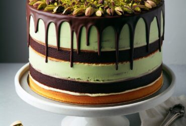 torta senza glutine alla crema di pistacchio e cioccolato per un dessert ricco e gustoso