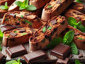 biscotti senza glutine al cioccolato e menta per snack rinfrescanti