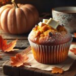 muffin senza glutine alla zucca e cioccolato bianco per colazioni autunnali