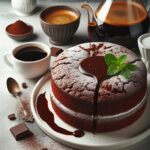 torta senza glutine al cioccolato e caffè per un dessert che combina due piaceri irresistibili