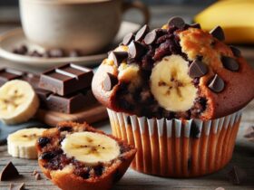 muffin senza glutine al cioccolato e banana per colazioni energizzanti