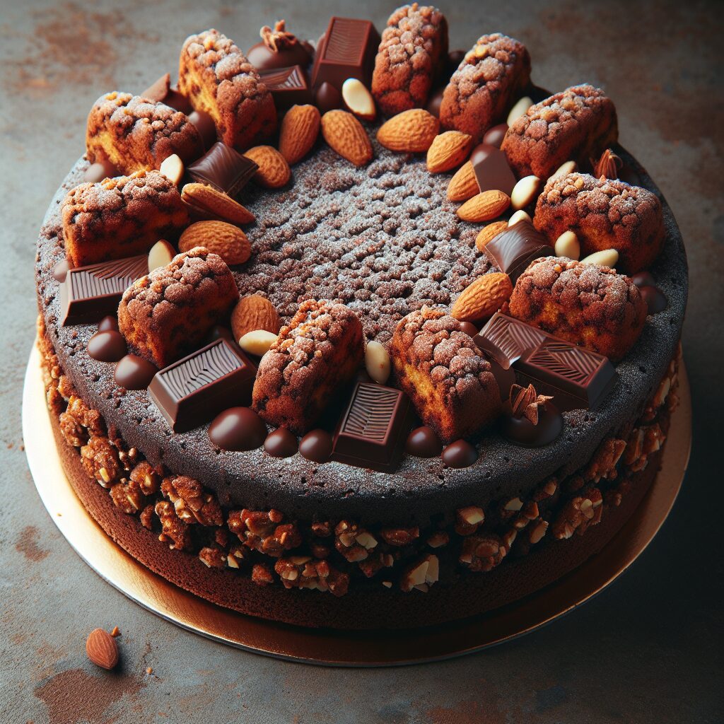 torta senza glutine al cioccolato e amaretti per un dessert italiano ispirato