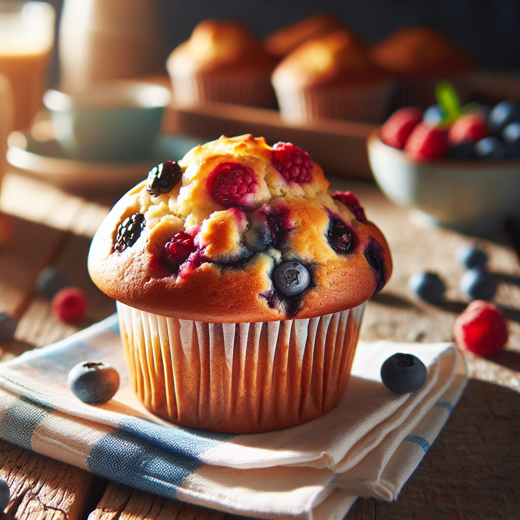 muffin senza glutine ai frutti di bosco per colazioni estive