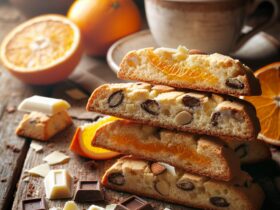 biscotti senza glutine al cioccolato bianco e arancia per uno snack dolce e agrumato