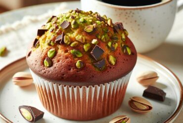 muffin senza glutine al pistacchio e cioccolato per una colazione ricca e golosa