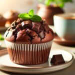 muffin senza glutine al cioccolato e menta per colazioni rinfrescanti