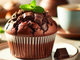 muffin senza glutine al cioccolato e menta per colazioni rinfrescanti