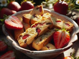 biscotti senza glutine alla vaniglia e fragola per merende primaverili