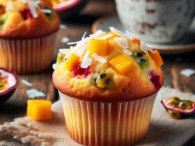 muffin senza glutine ai frutti tropicali e cocco per una colazione esotica