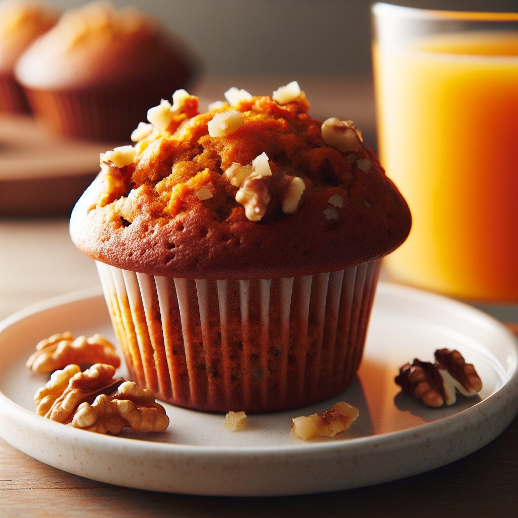 muffin senza glutine alla carota e noce per colazioni nutrienti