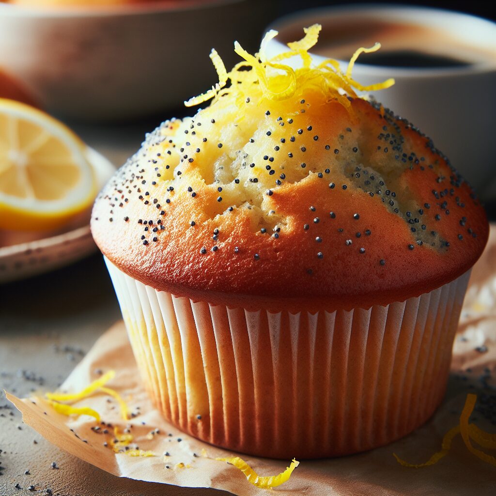 muffin senza glutine al limone e semi di papavero per colazioni leggere e gustose