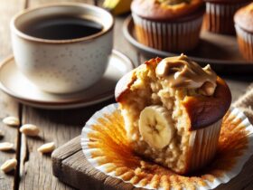 muffin senza glutine alla banana e crema di arachidi per colazioni nutrienti