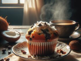 muffin senza glutine al cocco e cioccolato fondente per colazioni decadenti