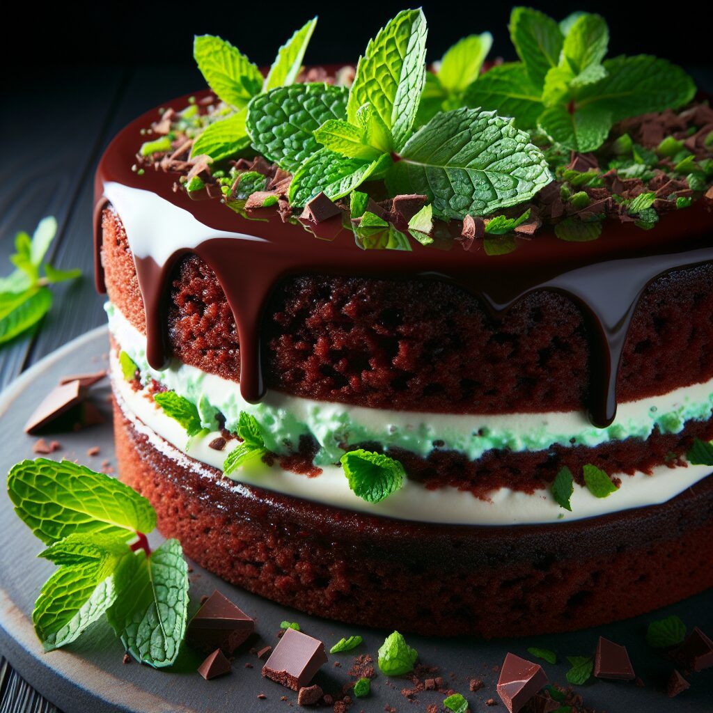 torta senza glutine al cioccolato e menta per un dessert fresco e goloso