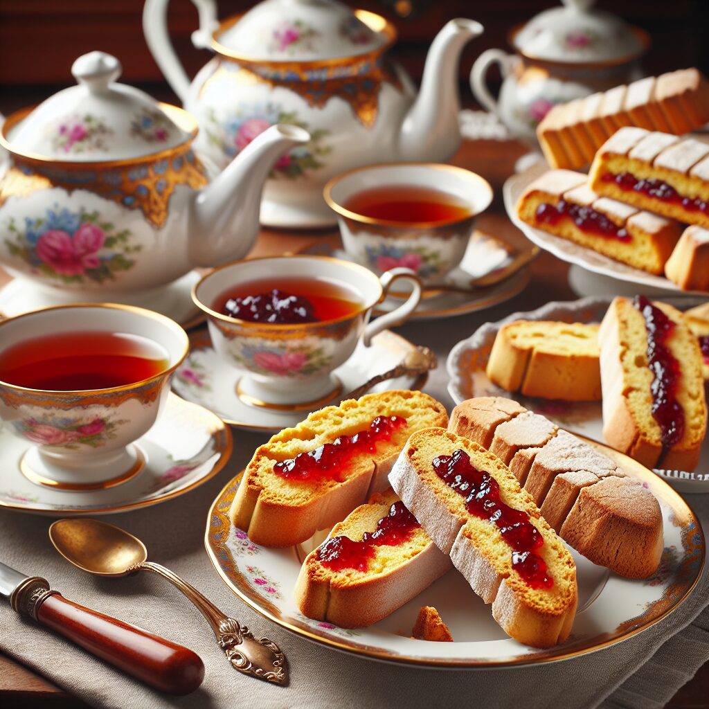 biscotti senza glutine al burro e marmellata per tea time tradizionale