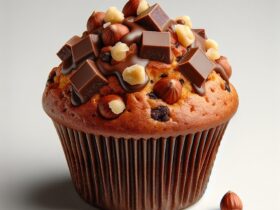 muffin senza glutine al cioccolato e nocciole per colazioni ricche