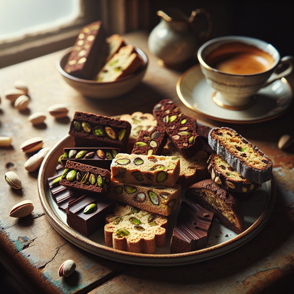 biscotti senza glutine al pistacchio e cioccolato per merende eleganti