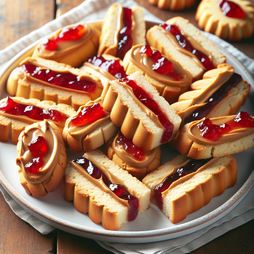 biscotti senza glutine al burro di arachidi e marmellata per snack dolci e salati