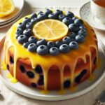 torta senza glutine al limone e mirtilli per un dessert fresco e fruttato