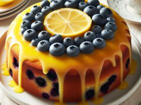 torta senza glutine al limone e mirtilli per un dessert fresco e fruttato