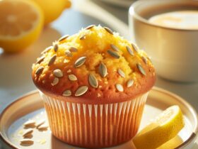 muffin senza glutine al limone e semi di girasole per colazioni estive