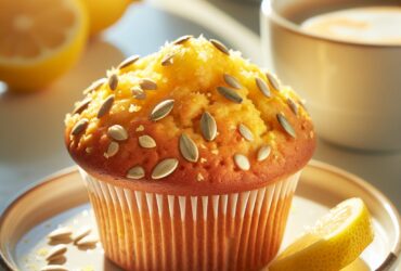 muffin senza glutine al limone e semi di girasole per colazioni estive