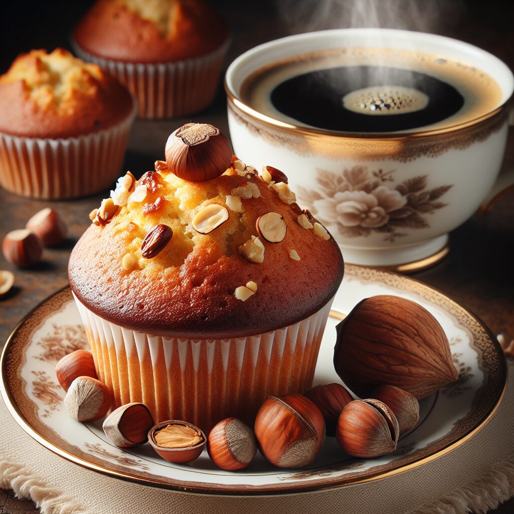 muffin senza glutine alla nocciola e caffè per colazioni ricche