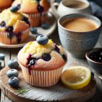 muffin senza glutine al limone e mirtilli per una colazione dolce e fruttata