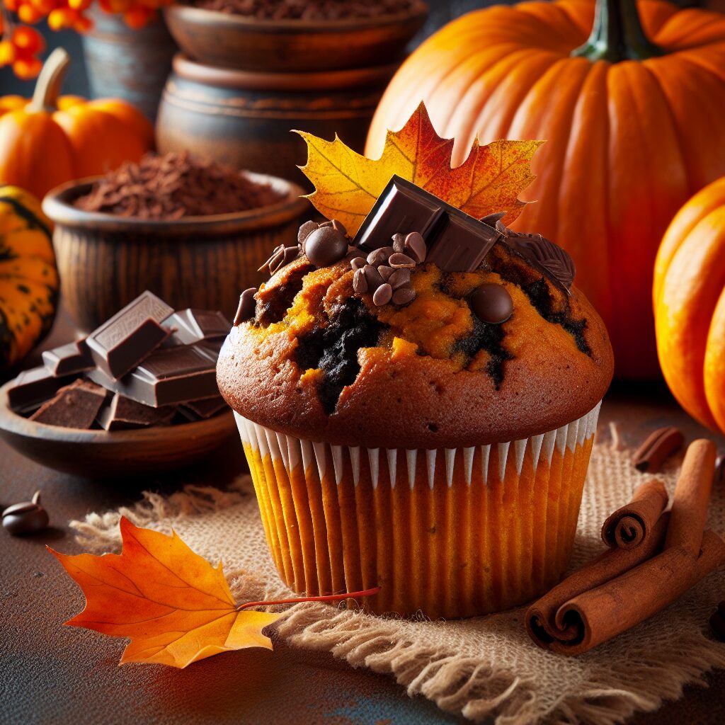 muffin senza glutine alla zucca e cioccolato per merende autunnali