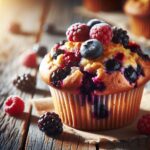 muffin senza glutine ai frutti di bosco e vaniglia per colazioni dolci e aromatiche