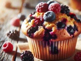 muffin senza glutine ai frutti di bosco e vaniglia per colazioni dolci e aromatiche