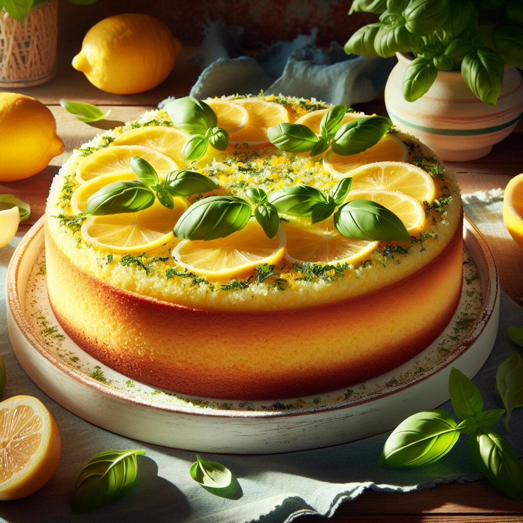 torta senza glutine al limone e basilico per dolci estivi innovativi