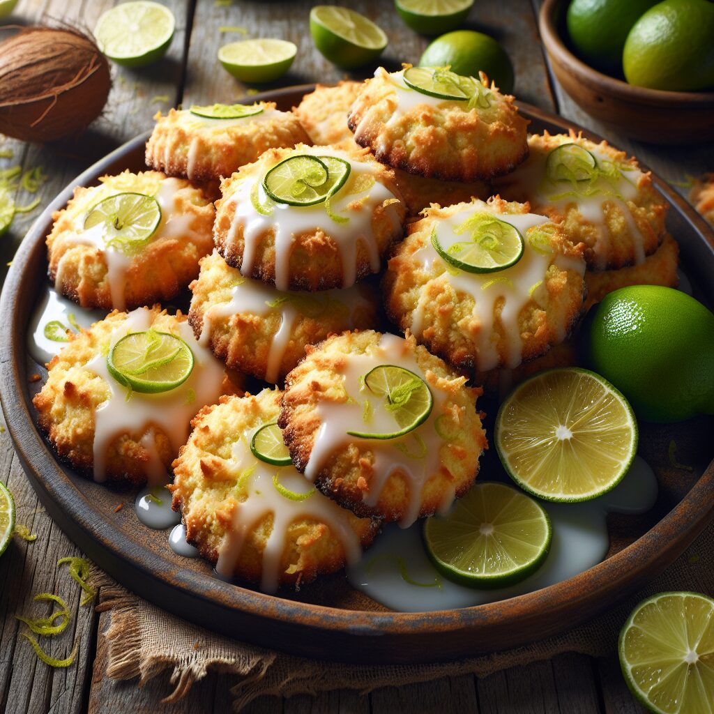 biscotti senza glutine alla farina di cocco e lime per dolci tropicali