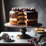 torta senza glutine al cioccolato e crema pasticcera per dolci classici