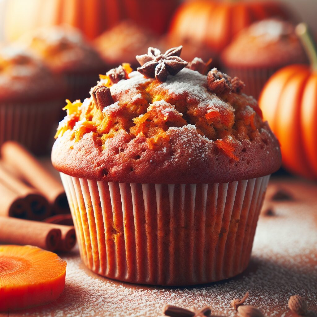 muffin senza glutine alla carota e spezie per una colazione autunnale ricca di sapori