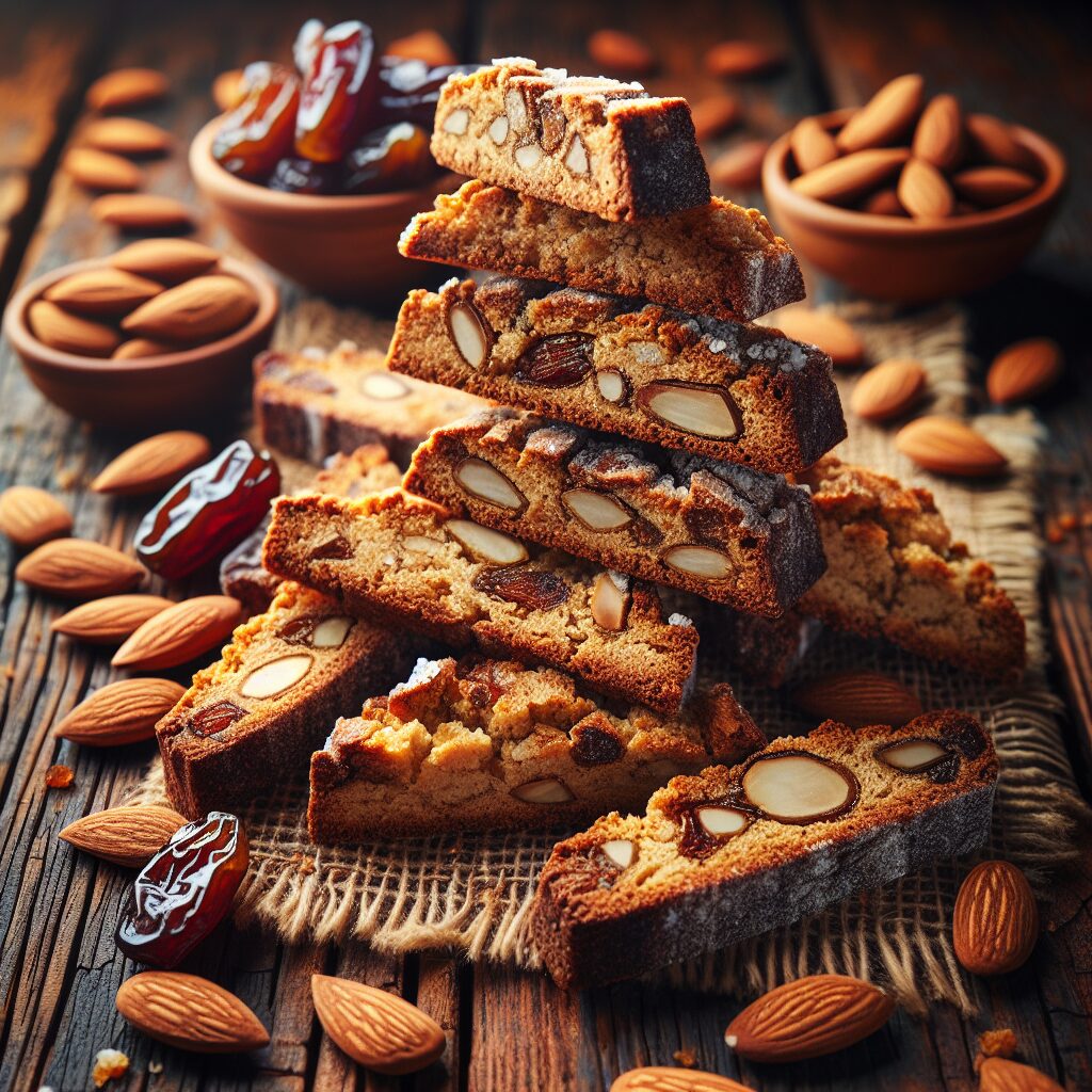 biscotti senza glutine al burro di mandorle e datteri per snack dolci e nutrienti