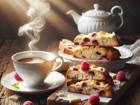 biscotti senza glutine al cioccolato bianco e lamponi per uno snack dolce e fruttato