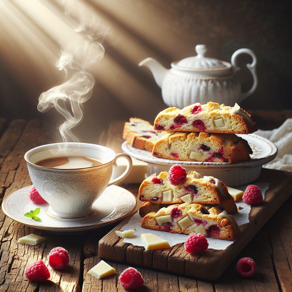 biscotti senza glutine al cioccolato bianco e lamponi per uno snack dolce e fruttato