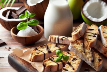 biscotti senza glutine alla farina di cocco e cioccolato per uno snack tropicale e goloso