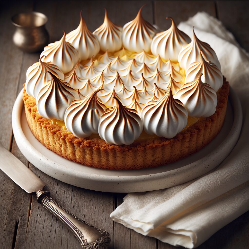 torta senza glutine alla crema di limone e meringa per dolci raffinati