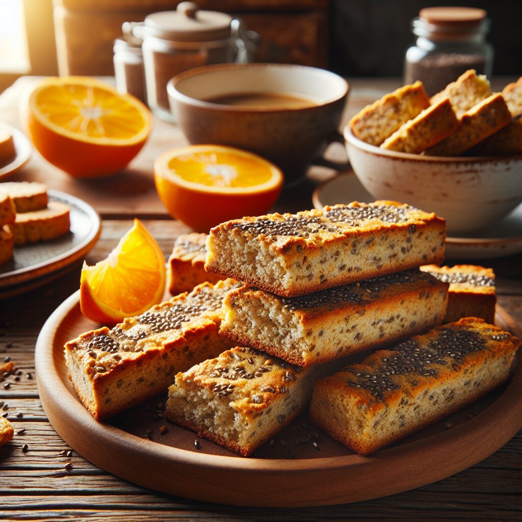 biscotti senza glutine alla farina di chia e arancia per colazioni nutrienti