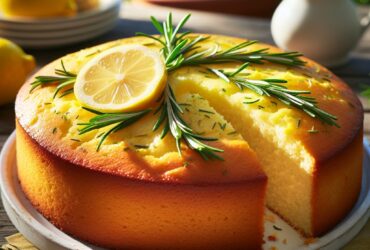 torta senza glutine al limone e rosmarino per un dessert estivo aromatico