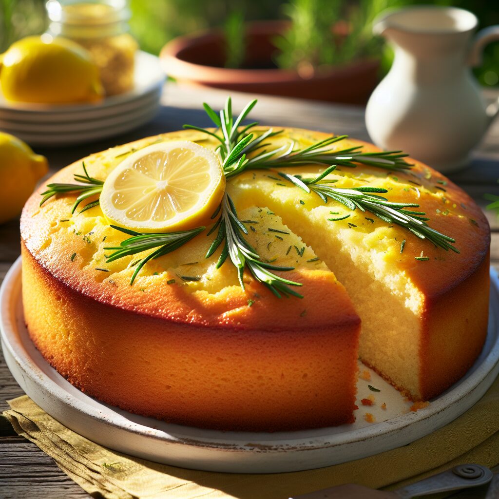 torta senza glutine al limone e rosmarino per un dessert estivo aromatico