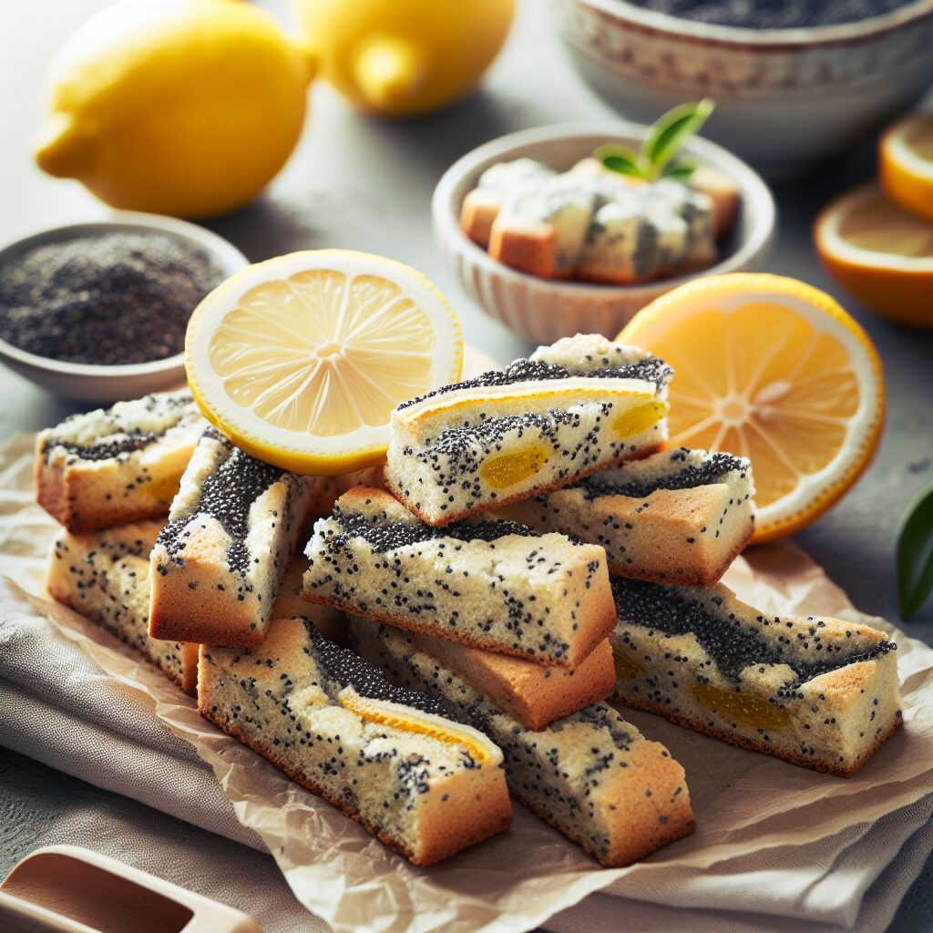 biscotti senza glutine al limone e semi di papavero per snack leggeri